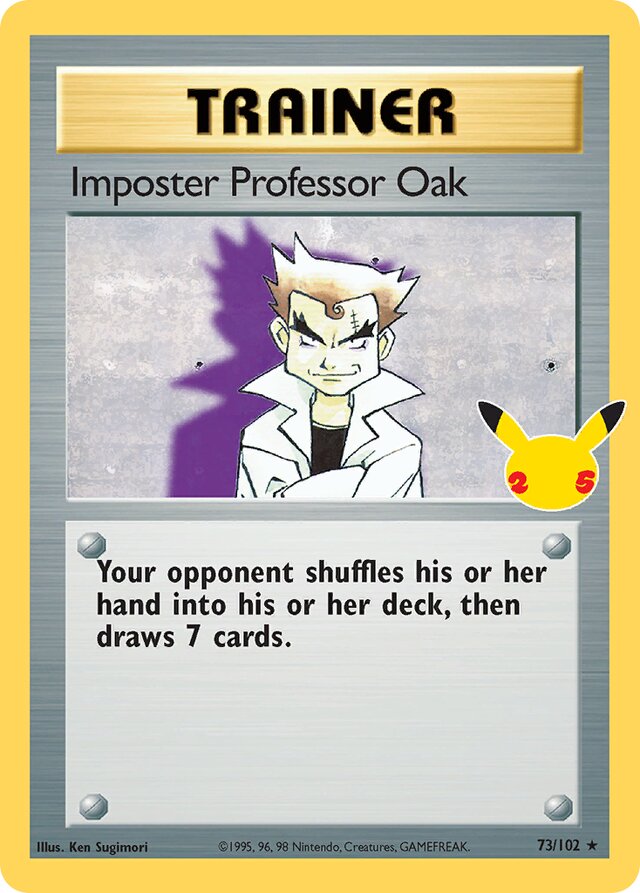 Imposter Professor Oak [Base Set] Celebrations Classic Collection 73/102 Rare Classic