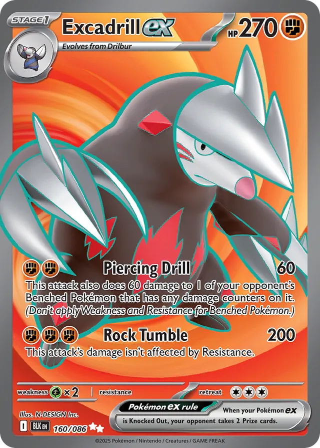 Excadrillex Black Bolt 160/086 Ultra Rare