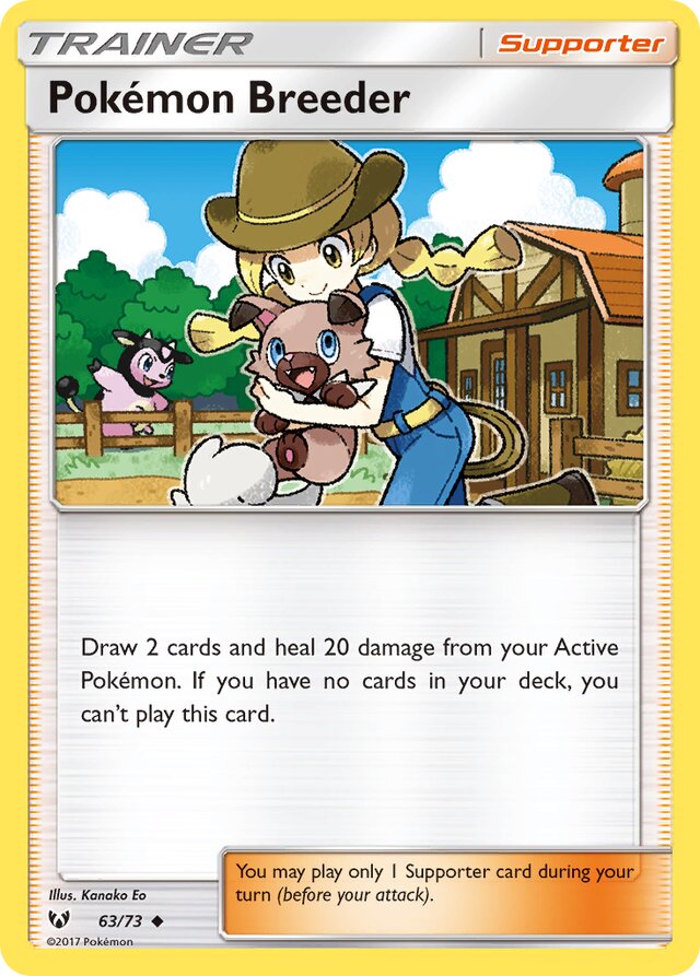 Pokémon Breeder Shining Legends 63/73 Uncommon