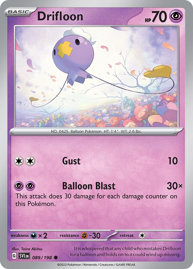 Drifloon Scarlet & Violet 089/198 Common