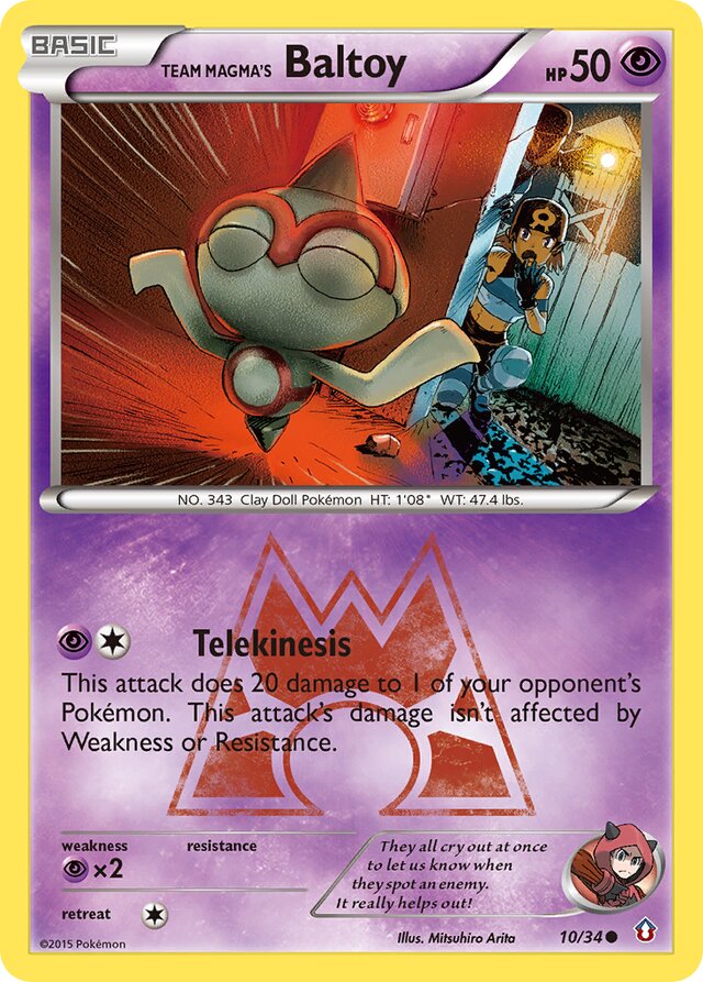 Team Magma's Baltoy Double Crisis 10/34 Common