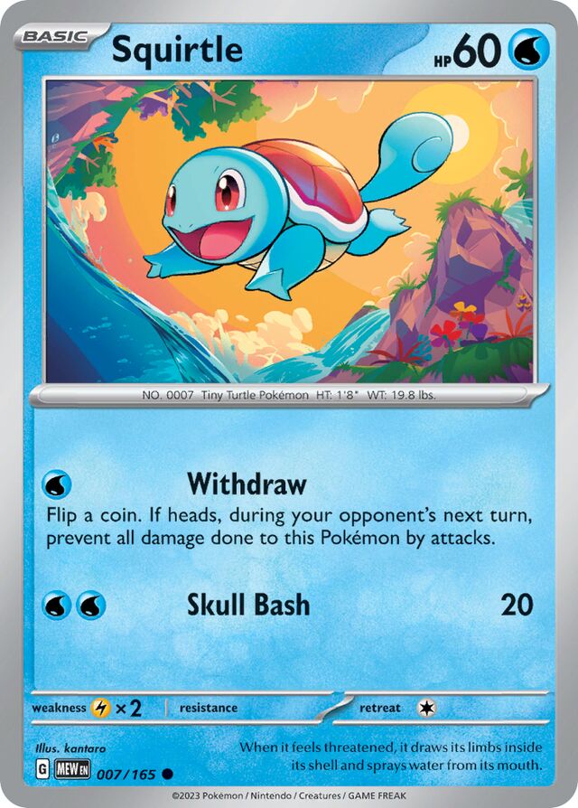 Squirtle 151 007/165 Common