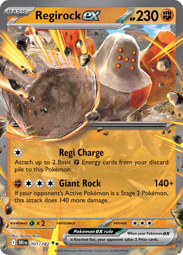 Regirockex Destined Rivals 101/182 Double Rare