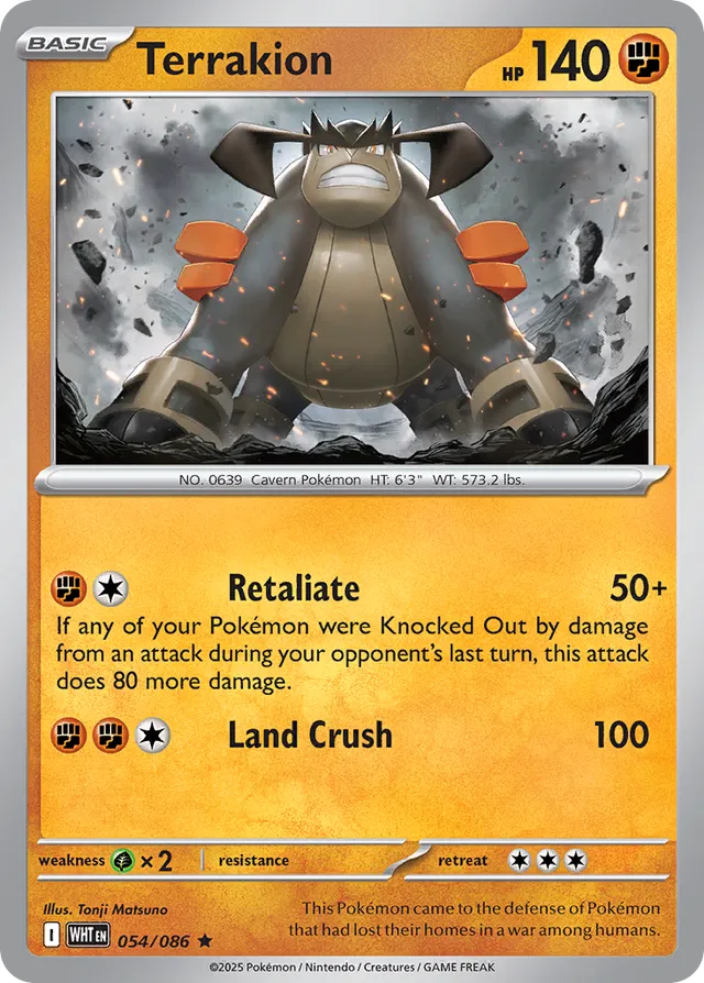 Terrakion White Flare 054/086 Rare