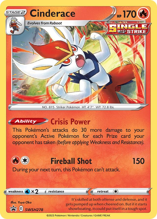 SWSH278 Cinderace SSP PROMO