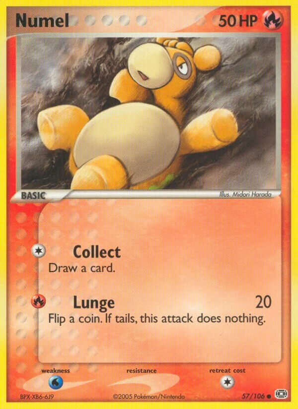 Numel 57/106 3 EX EMERALD COMMON PTCG