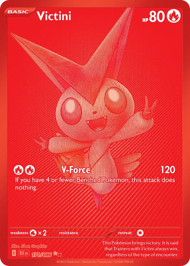 Victini Black Bolt 171/086 Black White Rare