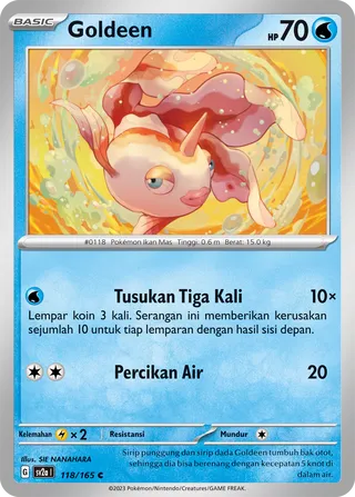 Goldeen (Pokémon Card 151 118/165)