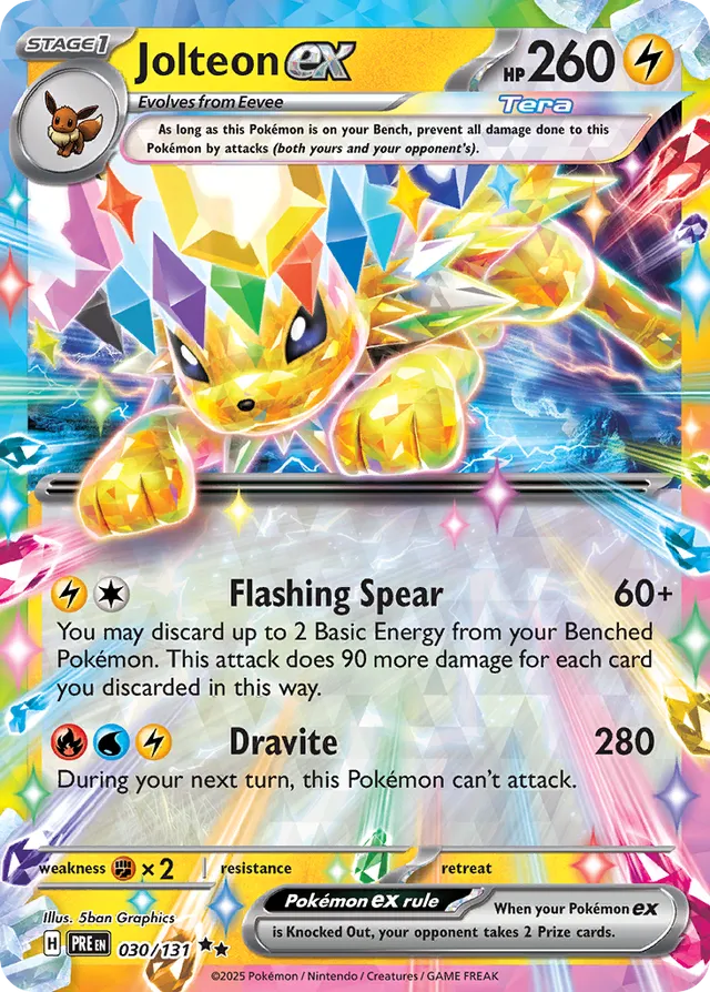 Jolteonex Prismatic Evolutions 030/131 Double Rare