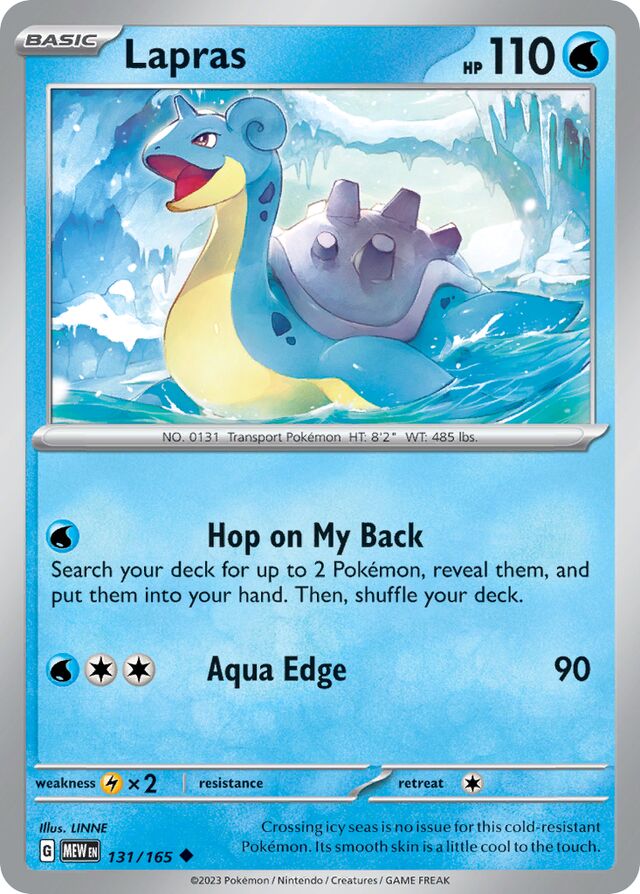 131/165 Lapras MEW Uncommon
