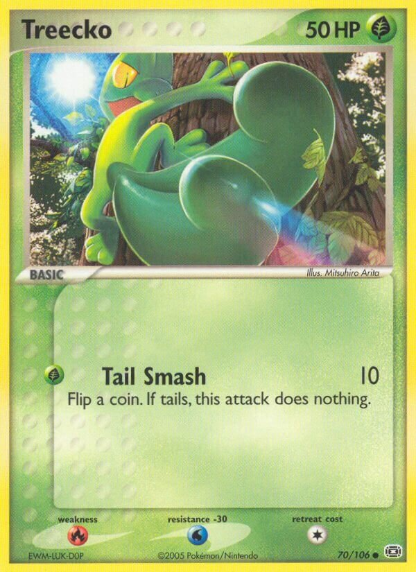 Treecko 70/106 3 EX EMERALD COMMON PTCG