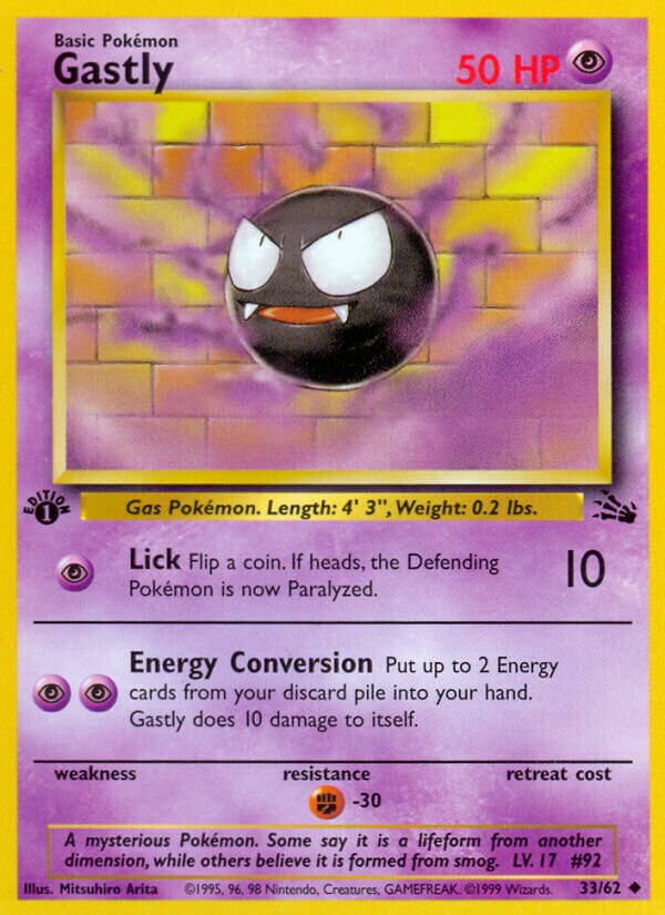 Gastly Fossil 33/62 Uncommon