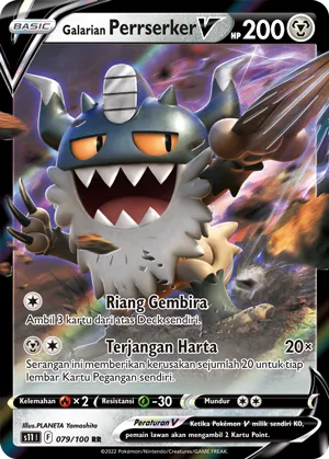 Galarian Perrserker V (Lost Abyss 079/100)