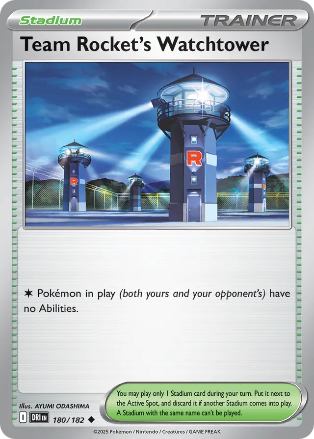 Team Rocket's Watchtower Destined Rivals 180/182 Uncommon