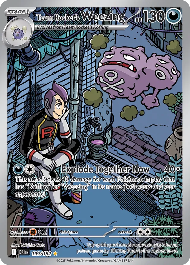Team Rocket's Weezing Destined Rivals 199/182 Illustration Rare