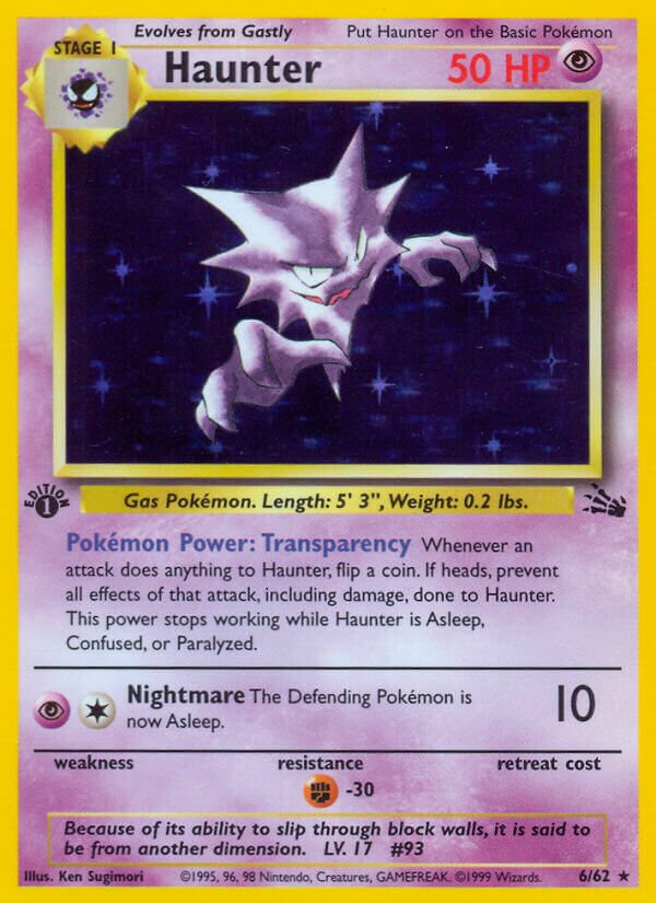 Haunter Fossil 6/62 Rare Holo