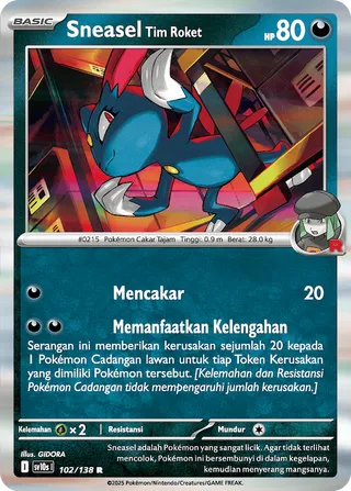 Team Rocket's Sneasel (Presence of Champions 102/138)