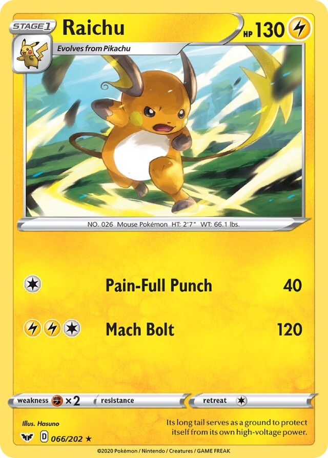 066/202 Raichu SSH Rare