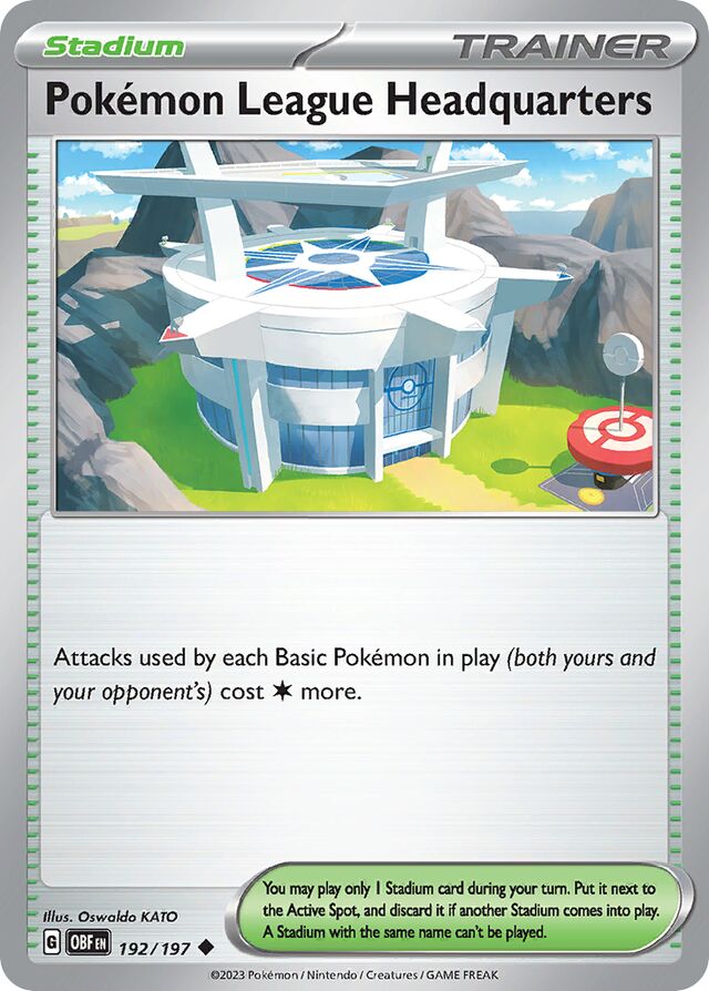 Pokémon League Headquarters Obsidian Flames 192/197 Uncommon