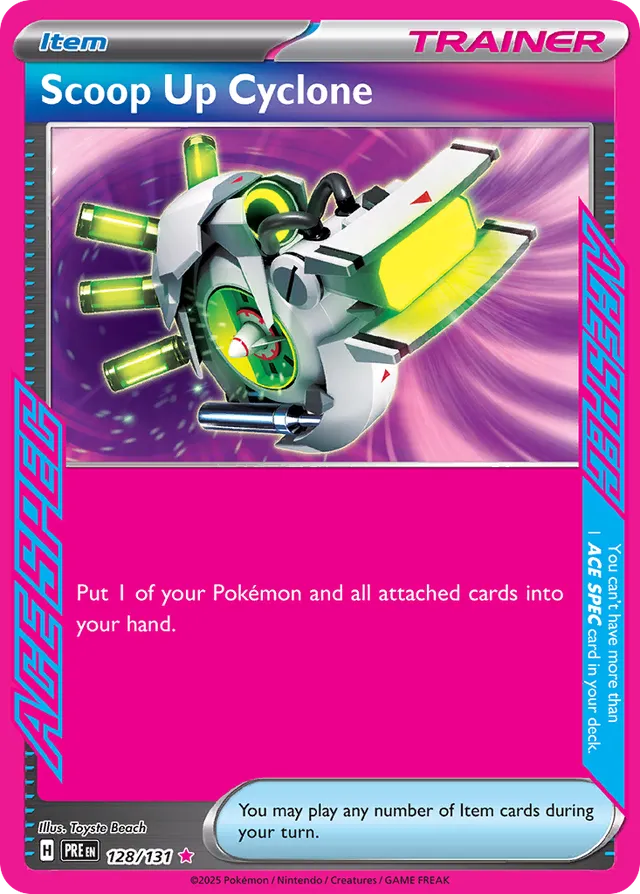 Scoop Up Cyclone Prismatic Evolutions 128/131 ACE SPEC Rare