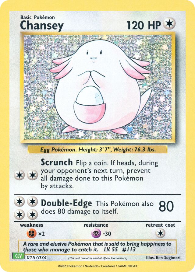 Chansey Venusaur & Lugia ex Deck 015/034