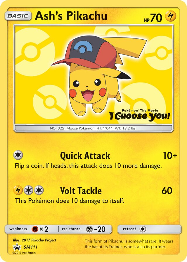 SM111 Ash's Pikachu SMP PROMO