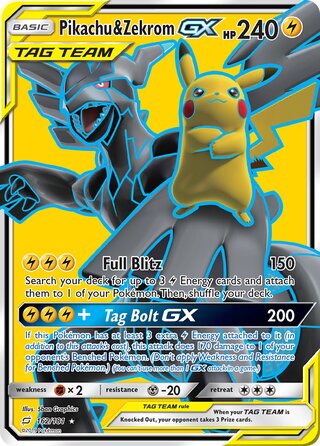 Pikachu & Zekrom-GX (Team Up 162/181)