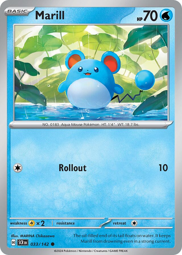 033/142 Marill SCR Common