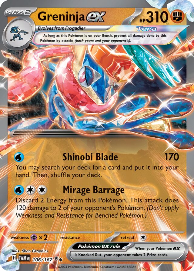 106/167 Greninjaex TWM Double Rare