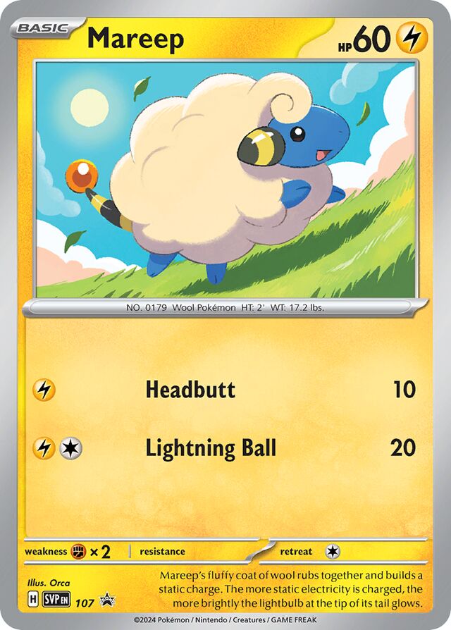 Mareep ["2" Pikachu Deck] SVP Black Star Promos 107