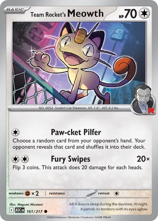 Team Rocket's Meowth (Ascended Heroes 161/217)