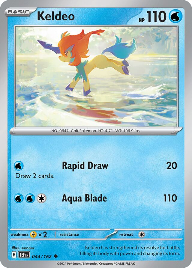 044/162 Keldeo TEF Uncommon