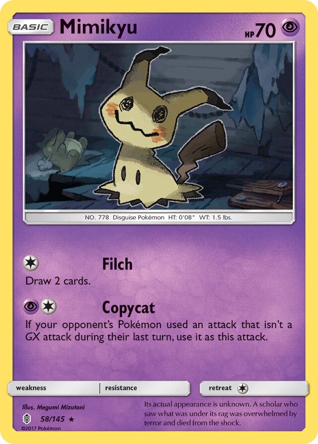 Mimikyu Guardians Rising 58/145 Rare Holo