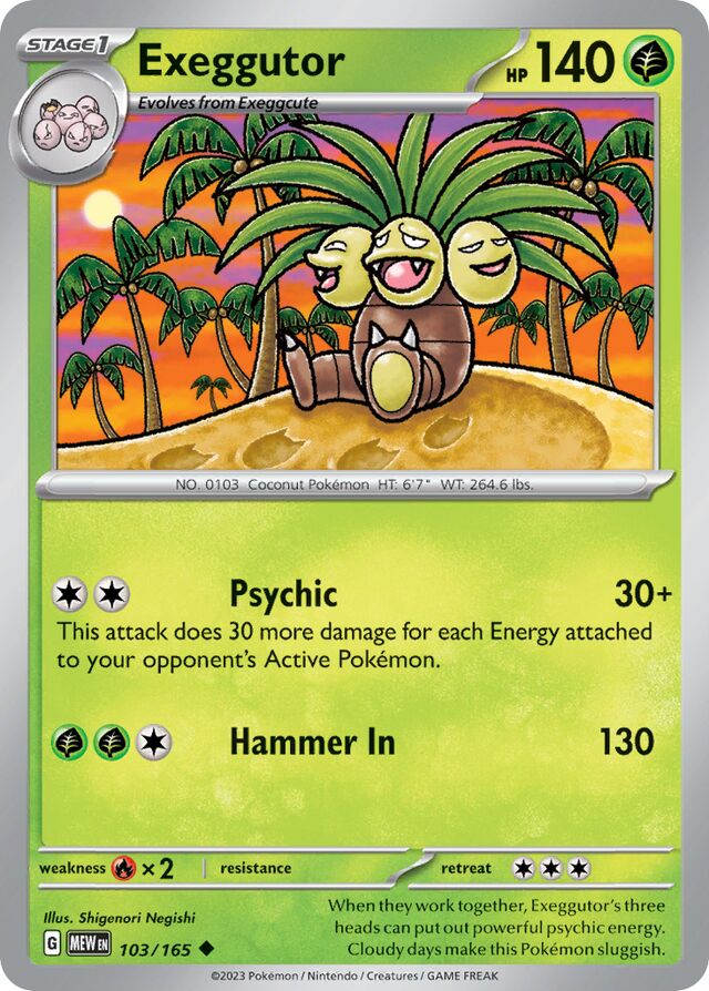 103/165 Exeggutor MEW Uncommon