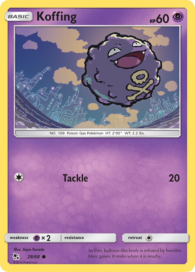 Koffing Hidden Fates 28/68 Common