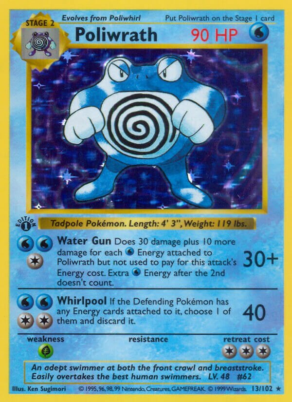 Poliwrath Base 13/102 Rare Holo