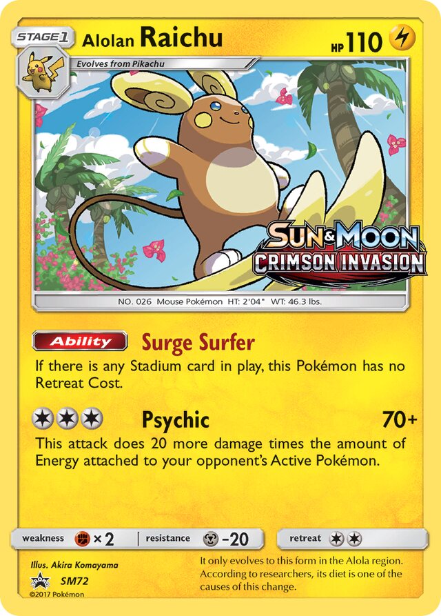 Alolan Raichu SM Black Star Promos SM72 PROMO