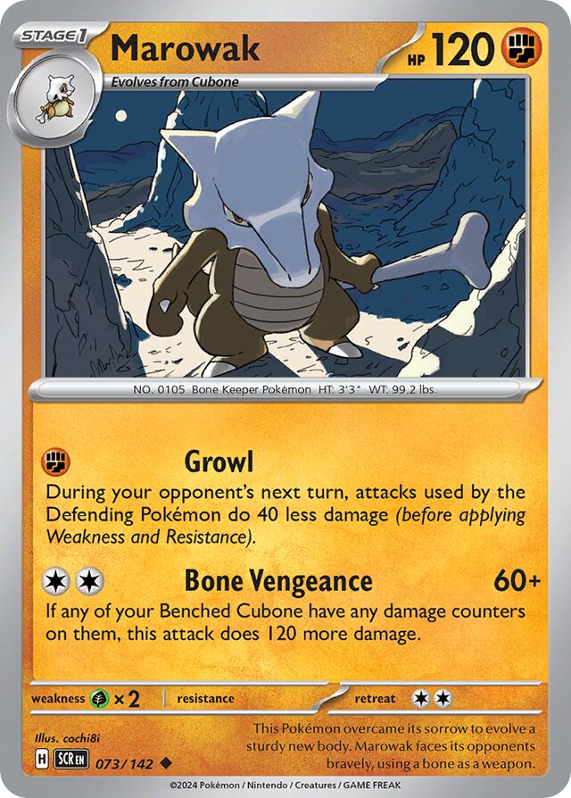 Marowak Stellar Crown 073/142 Uncommon