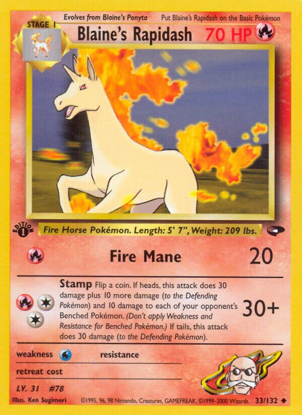 Pokemon Blaine's Ponyta & sale Blaine’s Rapidash