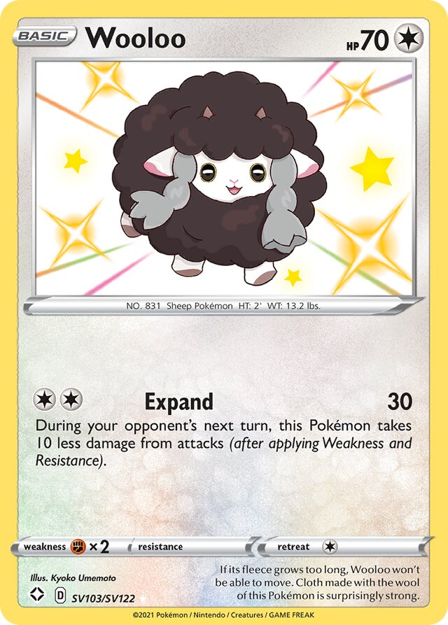 Wooloo Shining Fates SV103/SV122 Rare Shiny