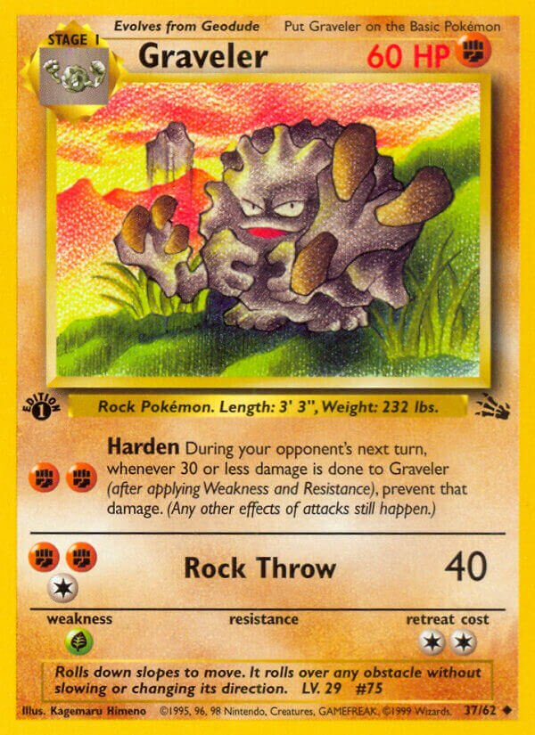 Graveler Fossil 37/62 Uncommon