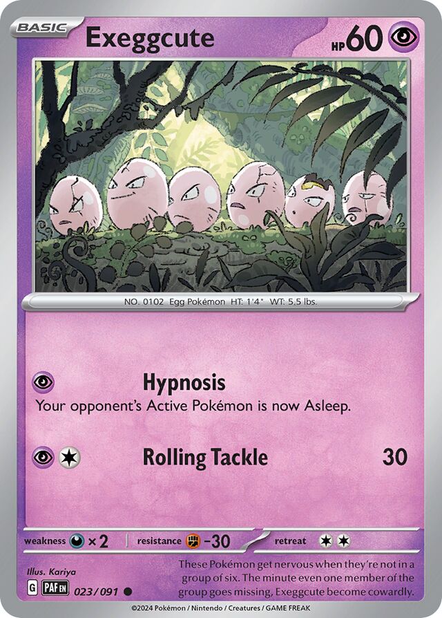 Exeggcute Paldean Fates 023/091 Common