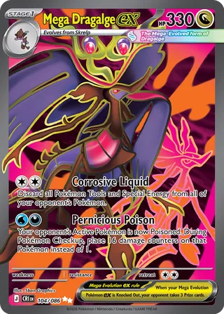 Mega Dragalge ex (Chaos Rising 104/086)