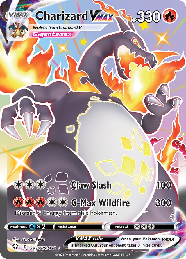 CharizardVMAX Shining Fates SV107/SV122 Rare Shiny GX