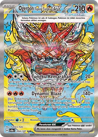 Hearthflame Mask Ogerpon ex (Terastal Festival ex 204/187)