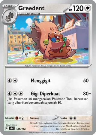 Greedent (Shiny Treasure ex 149/190)