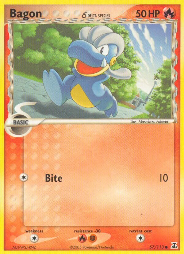 Bagon (Delta Species) 57/113 3 EX DELTA SPECIES COMMON PTCG