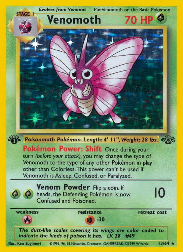 Venomoth Jungle 13/64 Rare Holo