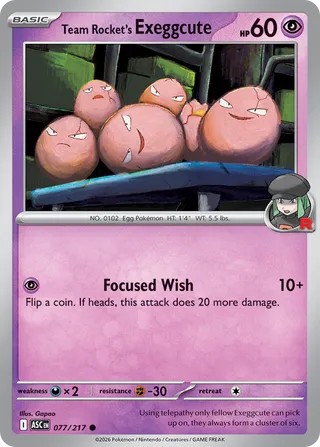 Team Rocket's Exeggcute (Ascended Heroes 077/217)