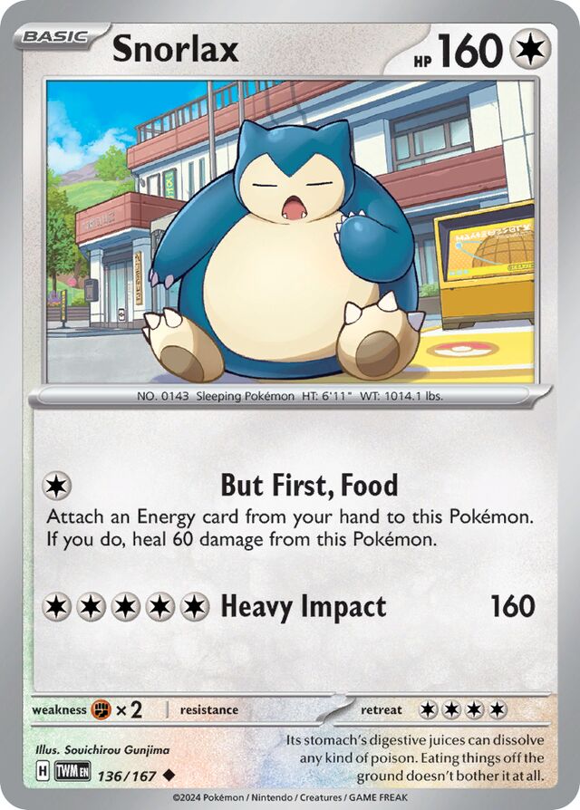 136/167 Snorlax TWM Uncommon